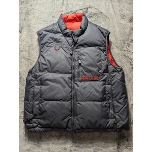 Cruel Girl Reversible Full Zip Puffer Vest Women's Size Large Blue/Red